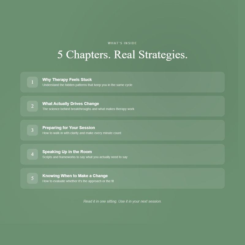 Why Therapy Feels Stuck and What Actually Moves It Forward